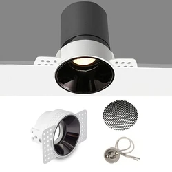 Recessed Downlight Frame Anti Glare Led Spot Light Socket Adjustable Gu10/mr16/11 Bulb Holder Fitting Ceiling Down Light Fixture