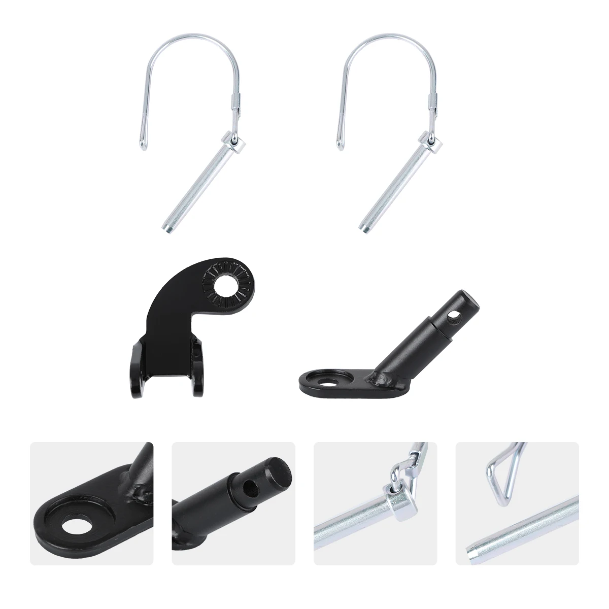 

1 Set Trailer Hitch Coupler Adapter Bike Trailer Coupler Durable Steel Nylon Strap Universal Electric Bikes Outdoor Use Black