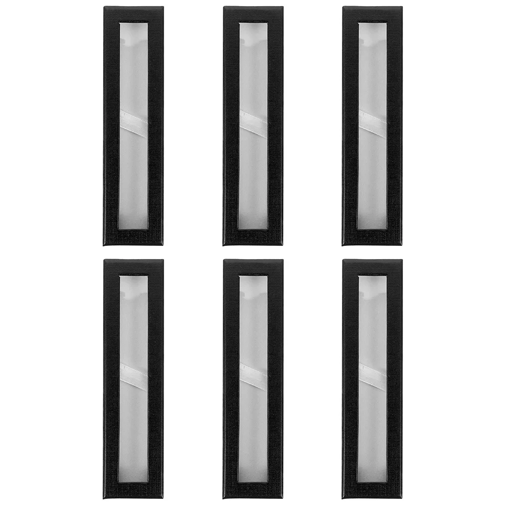 6 قطعة صناديق تغليف القلم صندوق تخزين ورقي سعة كبيرة قلم حبر حامل القلم الرصاص عرض شفاف منظم هدية