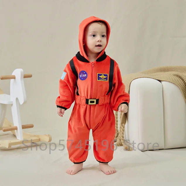 ชุดนักบินอวกาศชุดอวกาศ Rompers สําหรับเด็กทารกเด็กวัยหัดเดินทารกฮาโลวีนวันเกิดคริสต์มาสปาร์ตี้คอสเพลย์แฟนซีชุด