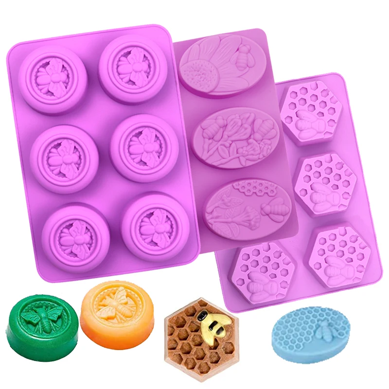Forma do mydła o strukturze plastra miodu 3D Stempel pszczeli do ręcznie robionych balsamów Wosk pszczeli miodnych Brzeszczoty do kąpieli Bomba czekoladowa Narzędzia do dekoracji deserów