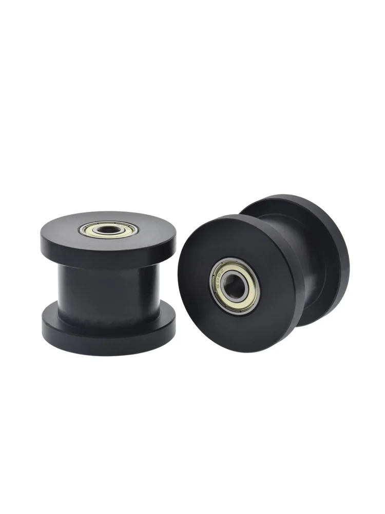 1Pc Hx50x40mm double bearing I-shaped groove H-groove flat bottom groove wheel roller groove width 25 nylon roller guide wheel