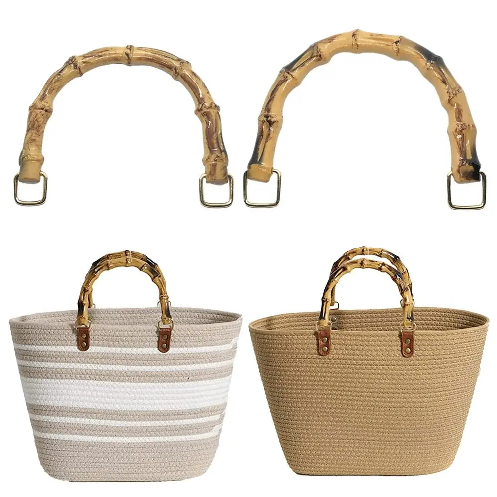 Detachable Bamboo Purse Handles With Buckle Handmade Bamboo Bag Handles Handbag Band Handle Shoulder Bag Strap Gift Box Handle