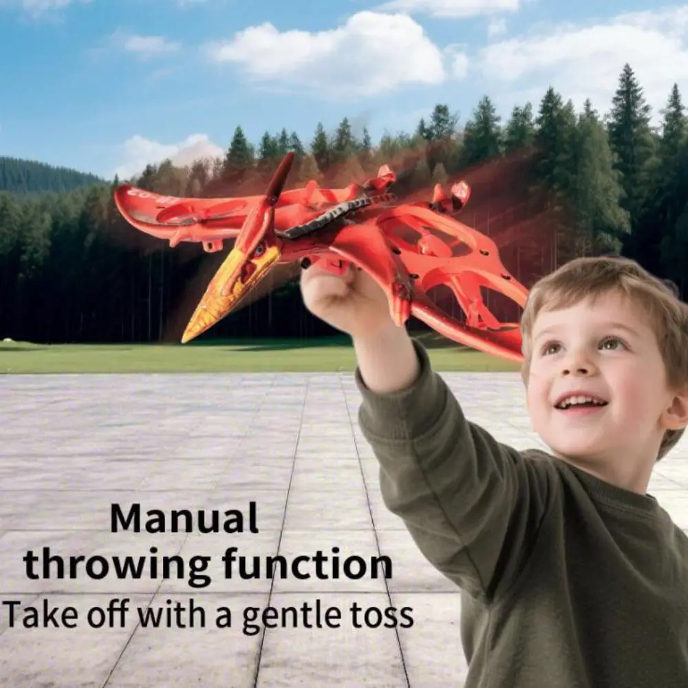 

EPP Foam Flame Pterosaur Remote Control Aircraft Gravity Sensing Rechargeable Remote Control Foam Fighter with Light Durable