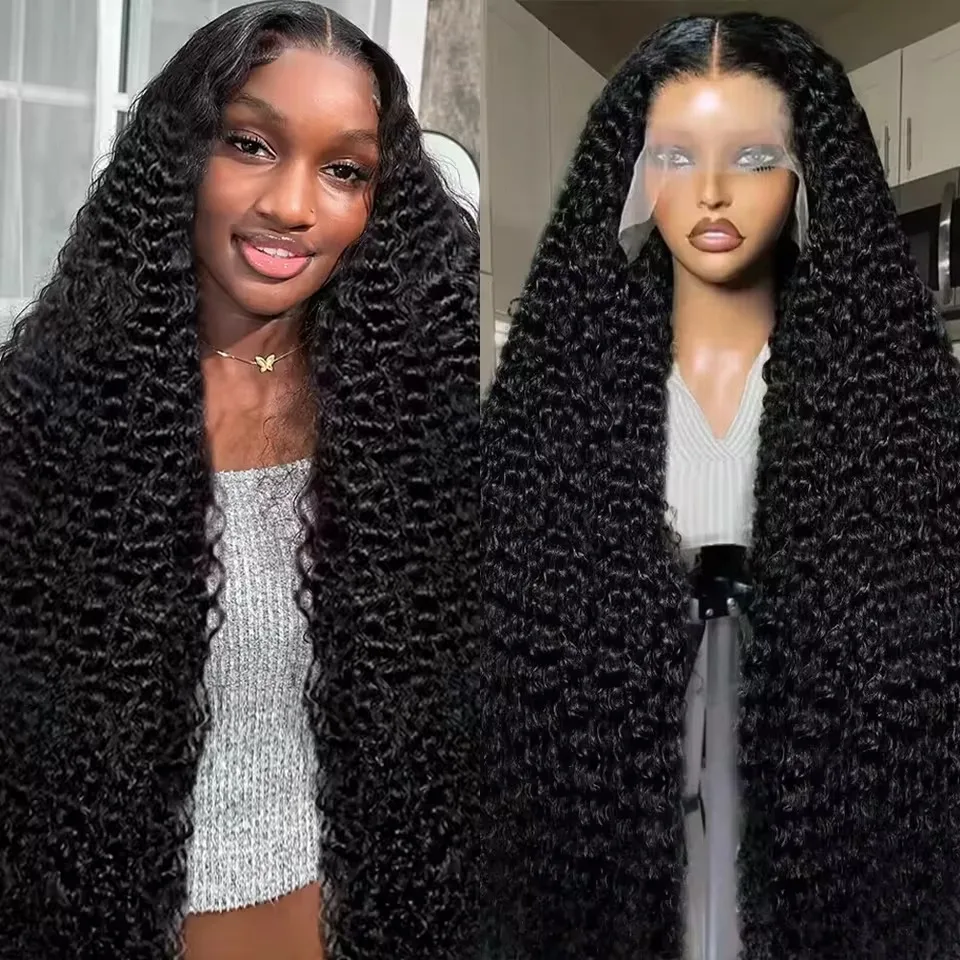 

Парик из натуральных волос с HD-кружевом, плотность 250, 40 дюймов, 13x6, 13x4, 360, кудрявый, с глубокой волной, на кружевной основе