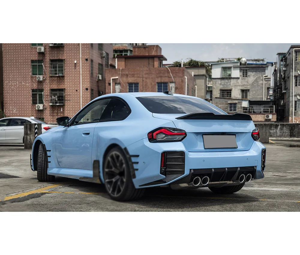 

Prepreg Dry Carbon Rear Bumper Splitters For BMW 2 Series M2 G87 2023+ Fog Light Air Vent Trim Side Outlet Intake Decoration FRP