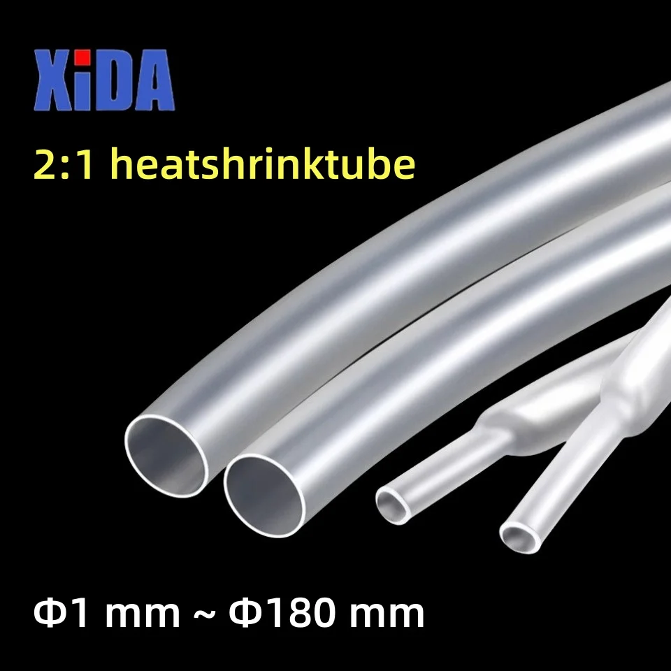 1 Meter 2:1 Heat Shrink Tube Transparent Clear Shrinkable Tubing Wrap Wire Kits 2:1 Heat Shrink Tube Wrap Wire Sell Connector