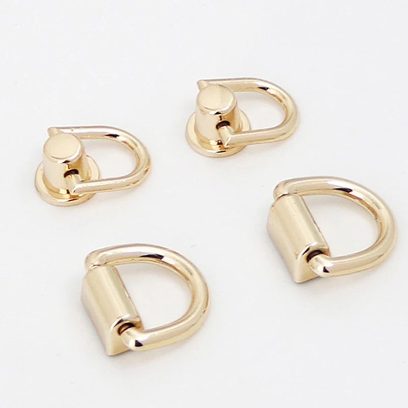 1pcs D Metal Ring Bag Buckles Gold Bag Side Edge Anchor Link Bag Strap Belt Hanger Phone Case Accessory DIY Hardware Accessories