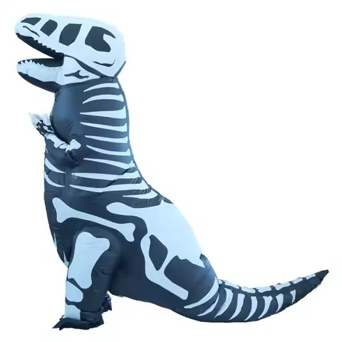 Cos Zombie Tyrannosaurus Rex Costume Funny Halloween Stage Performance Atmosphere Skeleton Dragon Walking Cartoo Inflatable Suit