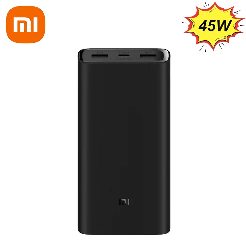 

Внешний аккумулятор Xiaomi PLM07ZM, 20000 мАч, 45 Вт, USB Тип C, быстрая зарядка