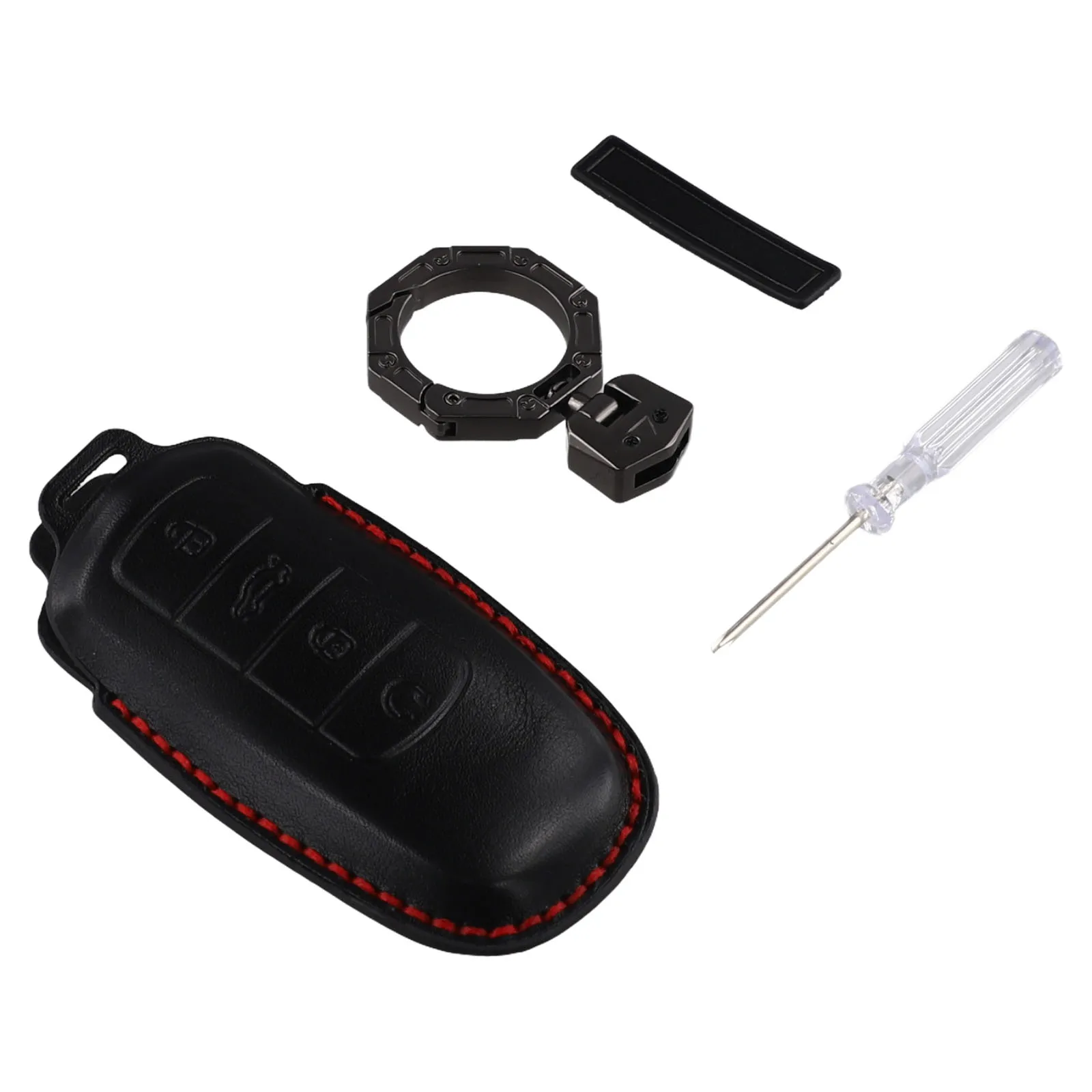 4 Buttons Car Key Cover Car Accessories High-end Products Leather Ati-drop Car Accessories FOB CASE Excellent Touch