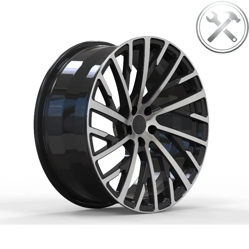 

Gloss Black with Machine Face Forged Single-piece Aluminum Alloy Wheels High End Passenger Car Refit Rims