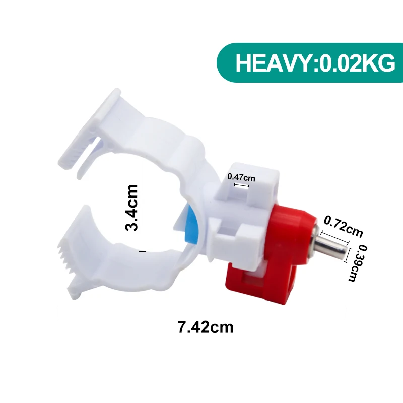 5/10/20 Pcs Chicken Drinker with Buckle Poultry Drinking Spout Chicken Coop Dovecot Spiral Drinker 360 Angle Poultry Supplies