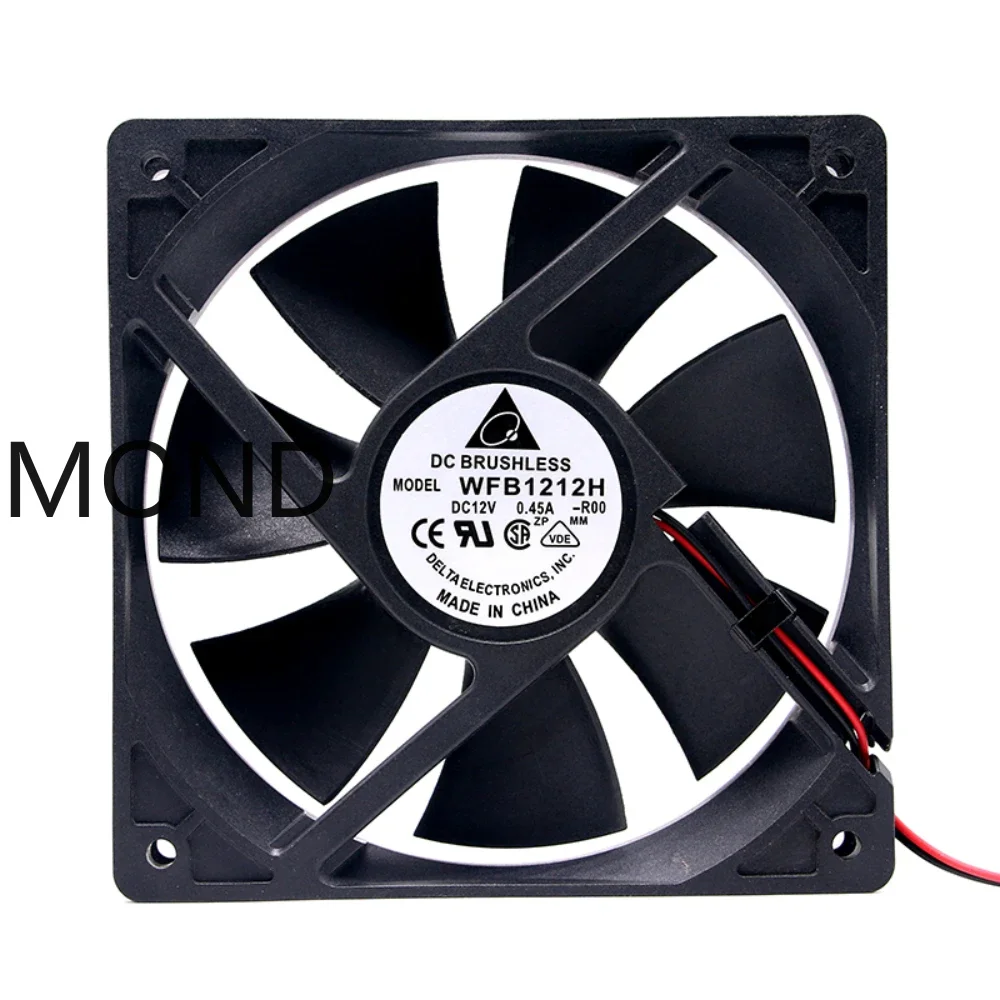 WFB1212H-R00 Delta Cooling Fan Power Supply Chassis 12025 12V 0.45A 12CM WFB1212H