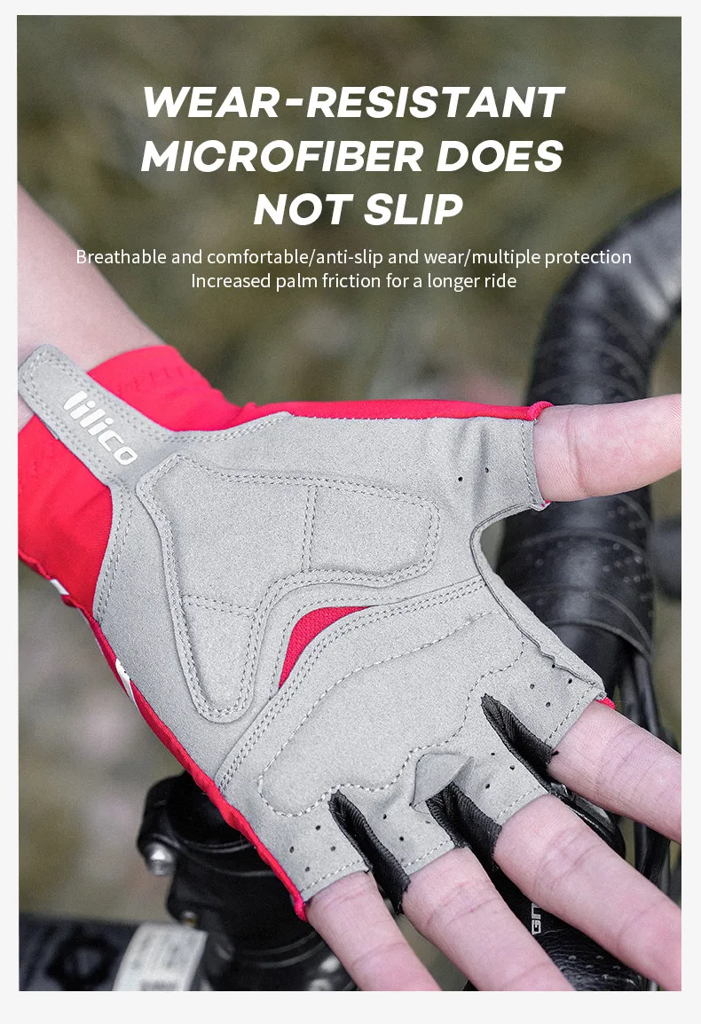 Brechen Wind Radfahren Halbe Finger Handschuhe Anti-slip Fahrrad Fäustlinge Racing Rennrad Handschuh MTB Biciclet Guantes – Detail 8