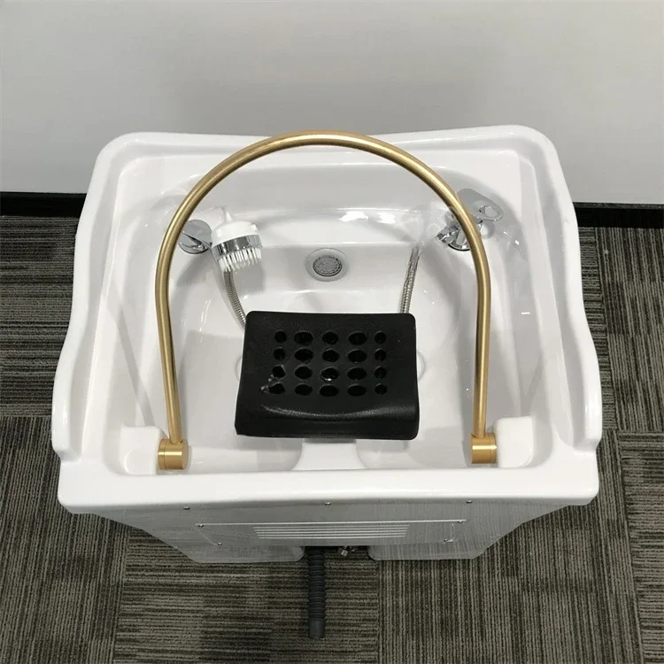 Hair Salon Equipment Shampoo Sink with Plumbing Water