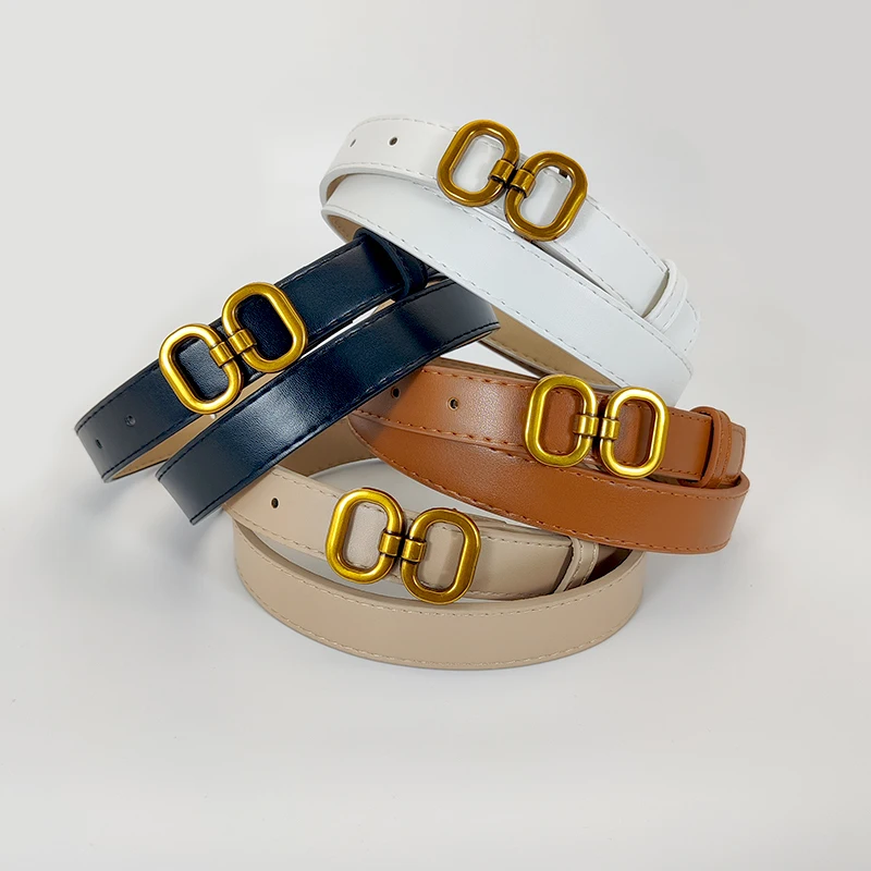luxury PU Leather Belt for Women Designer Metal Buckle Waist Strap Female Jeans Dress Trouser All-match Decorative Waistband image 5