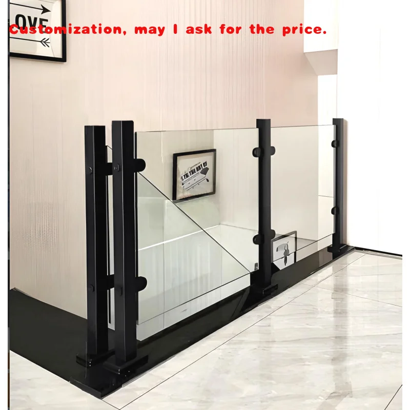 

custom.Stainless Steel Indoor/Outdoor Stair Railing with Glass Fence Balcony Handrail Flooring Hotels Apartments