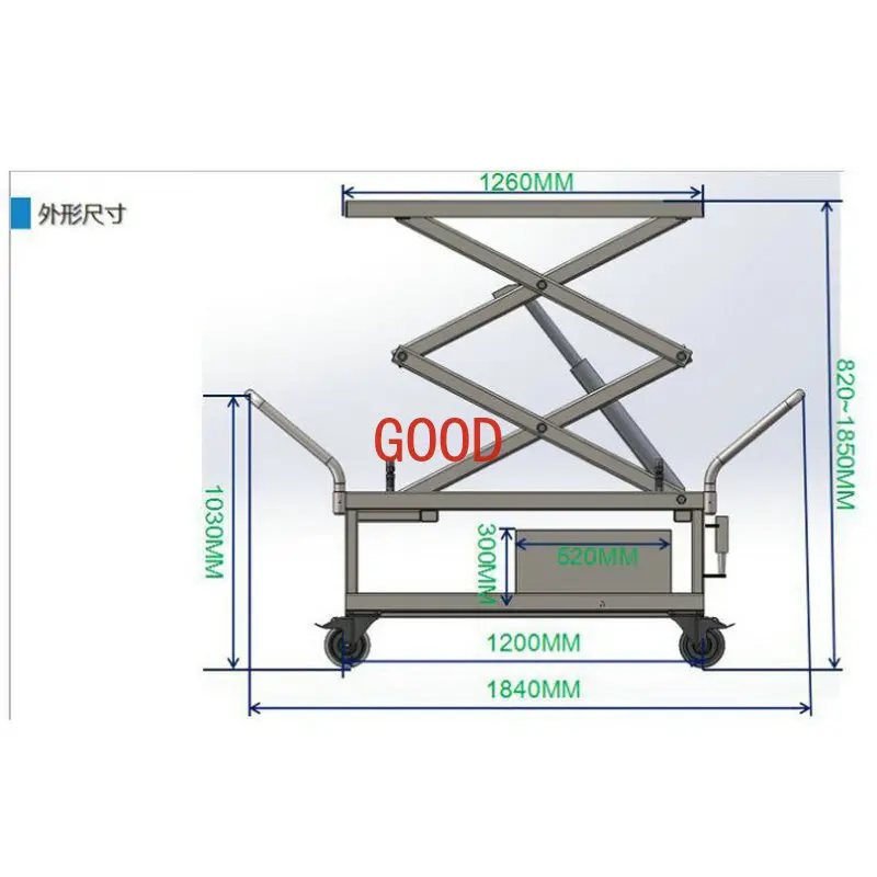 New energy vehicle power battery disassembly and assembly lifting trolley E70 E70-1