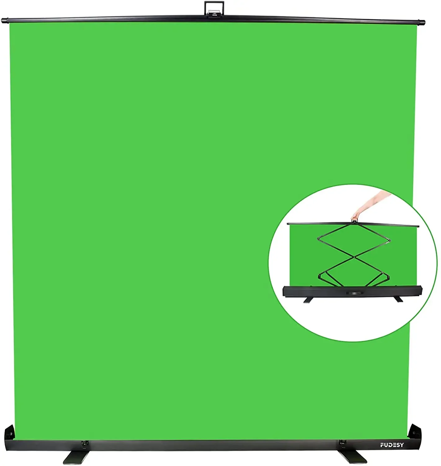 Pannello chiave Chroma pieghevole sullo sfondo dello schermo verde dello studio per la rimozione dello schermo verde dello sfondo