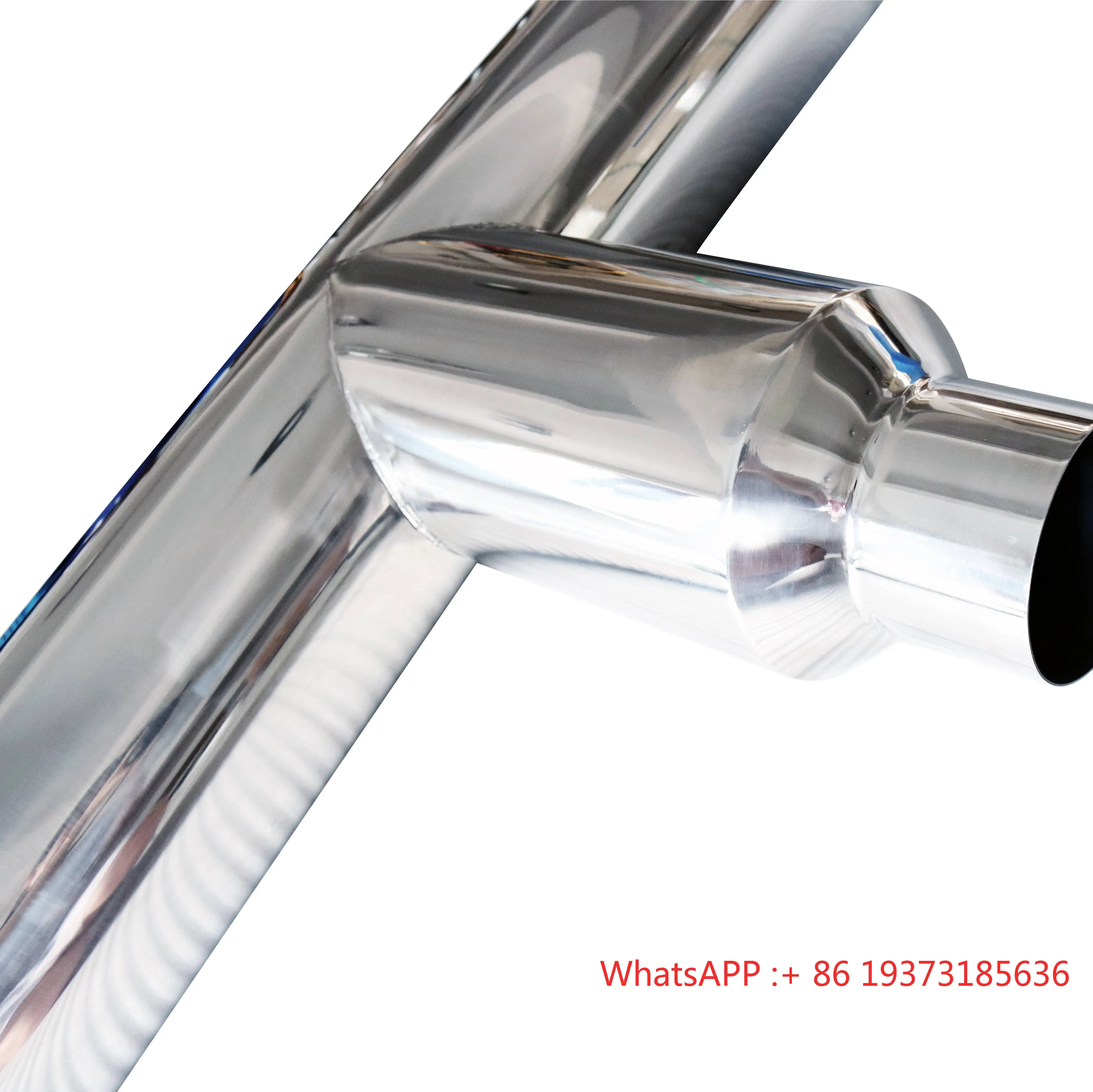 تخصيص 6X153 بوصة ارتفاع 45 درجة بدوره خارج العادم المكدس الأنابيب أطقم كاملة العادم كيت #3