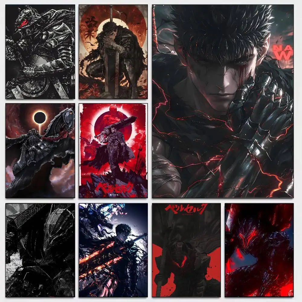 Berserk Anime Poster Art With Prints Home Bedroom Living Room Decoration Gift