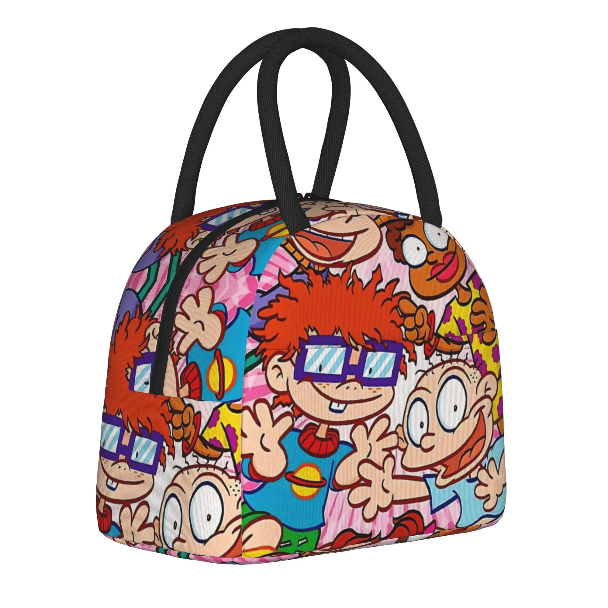 Cartoon R-Rugrats Merch Isolierte Lunchtasche für die Arbeit, Lebensmittelaufbewahrungstasche, auslaufsichere Thermo-Kühltasche, Lunchboxen