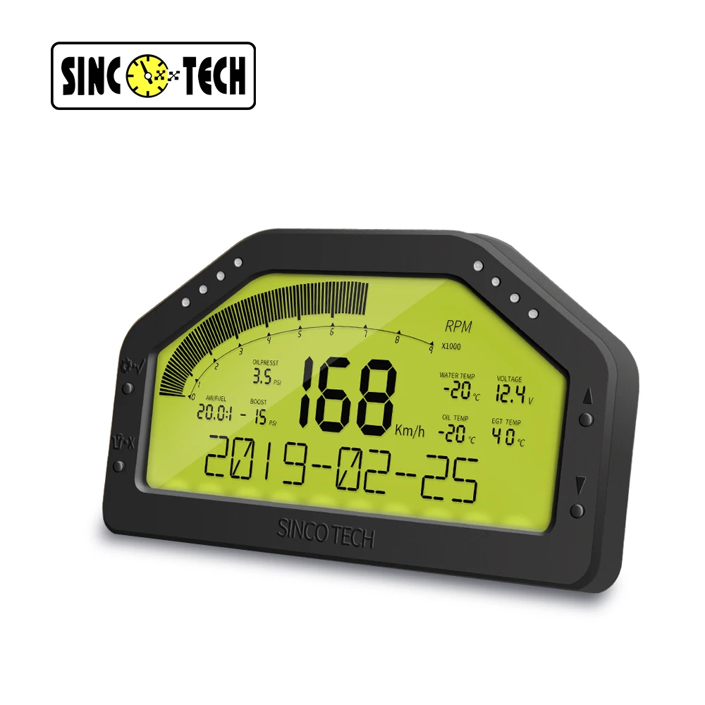 DO908 6.5'' Waterproof Digital 9in1 Race Dash Speed Tacho EGT AFR Boost Oil Pressure Water Temp Gauge Meter