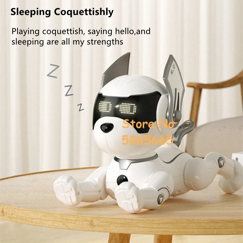 Elektryczny pies robot sterowany pilotem, uroczy, wykonywający akrobacje, obrót o 360 stopni °   Obrotowy, chłodzący, świetlisty, z kółkami, sterowany zdalnie, maszyna do wczesnej edukacji, pies