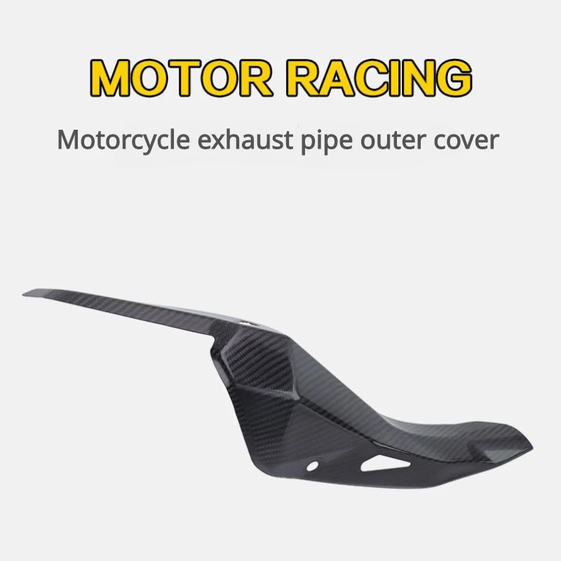 For Kawasaki Ninja400 Ninja 400 Motorcycle carbon fibre Exhaust Pipe Heat Shield Anti-Scalding Cover Guard Protection