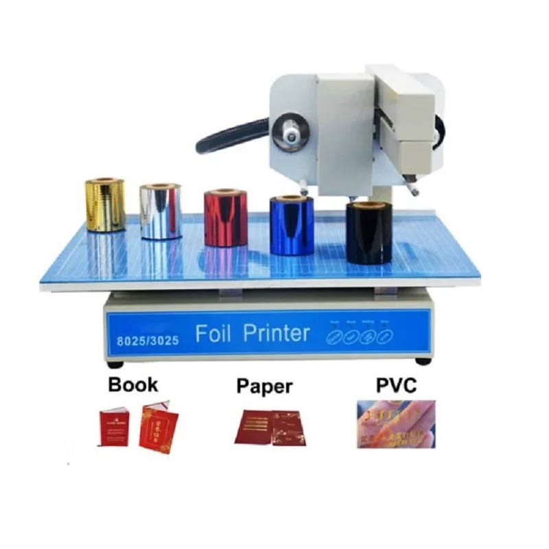 

ZM-8025 Настольный принтер для горячего прессования бумаги Кожаный принтер для золотой фольги Цифровая печатная машина для горячего тиснения фольгой