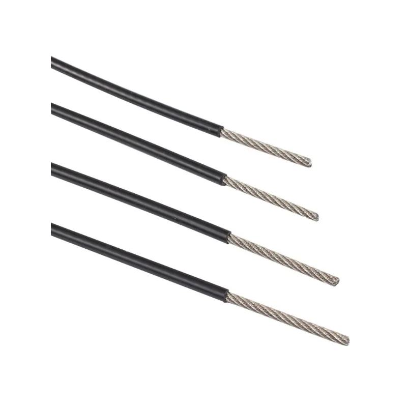 1/5 متر حبل أسلاك الفولاذ الأسود PVC المغلفة 7X7 7*19 ضياء 1/1.2/1.5/2/3/4/5/6 مللي متر الفولاذ التعامل مع تعليق الصلب كابل حبل #4