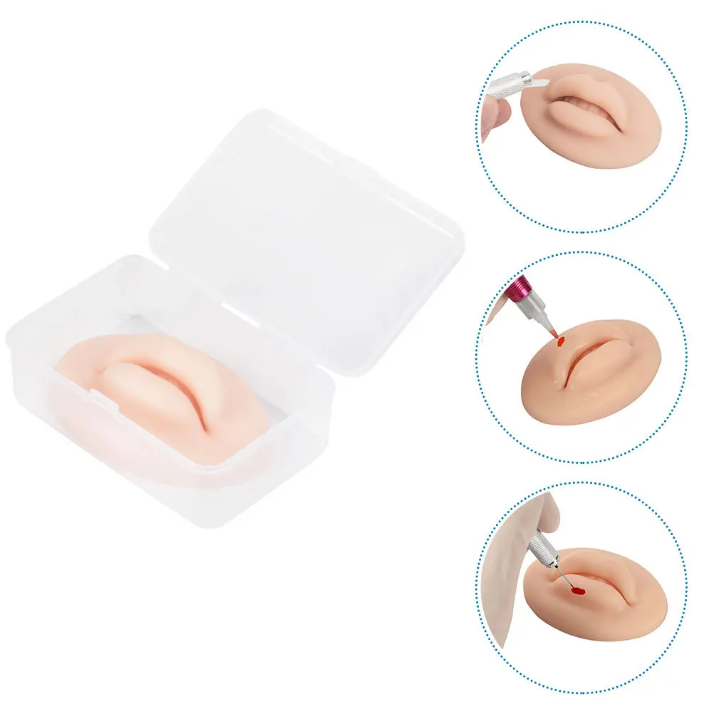 

Silicone Practice Lip Realistic Texture Close Human Skin Portable Tattoos Supplies Beginners Experienced Artists Learning Tool