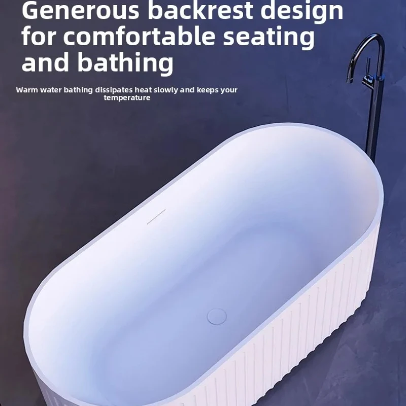 

D27-Acrylic bathtub household small apartment vertical striped hotel engineering bathtub
