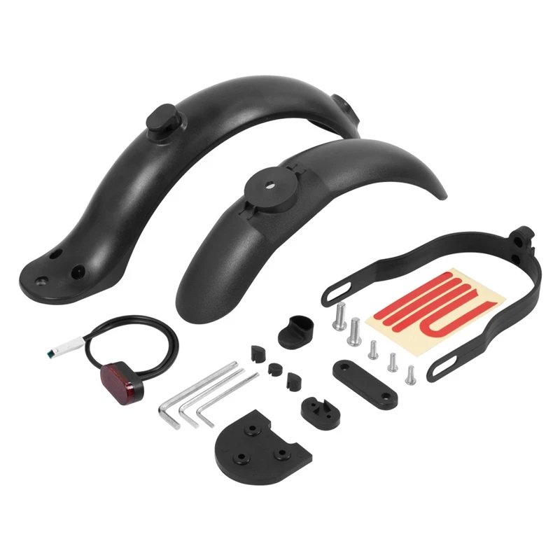 Modified 10-Inch Heightened For Xiaomi Electric Scooter Rear Fender Set Pro 1S Tail Light Front Fender Parts Accessories