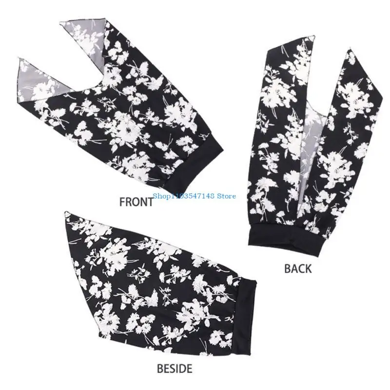 

P88B Fashion Print Hijab Hat Bandana Headwrap Hat for Chemo Hair Loss Pastoral Hat