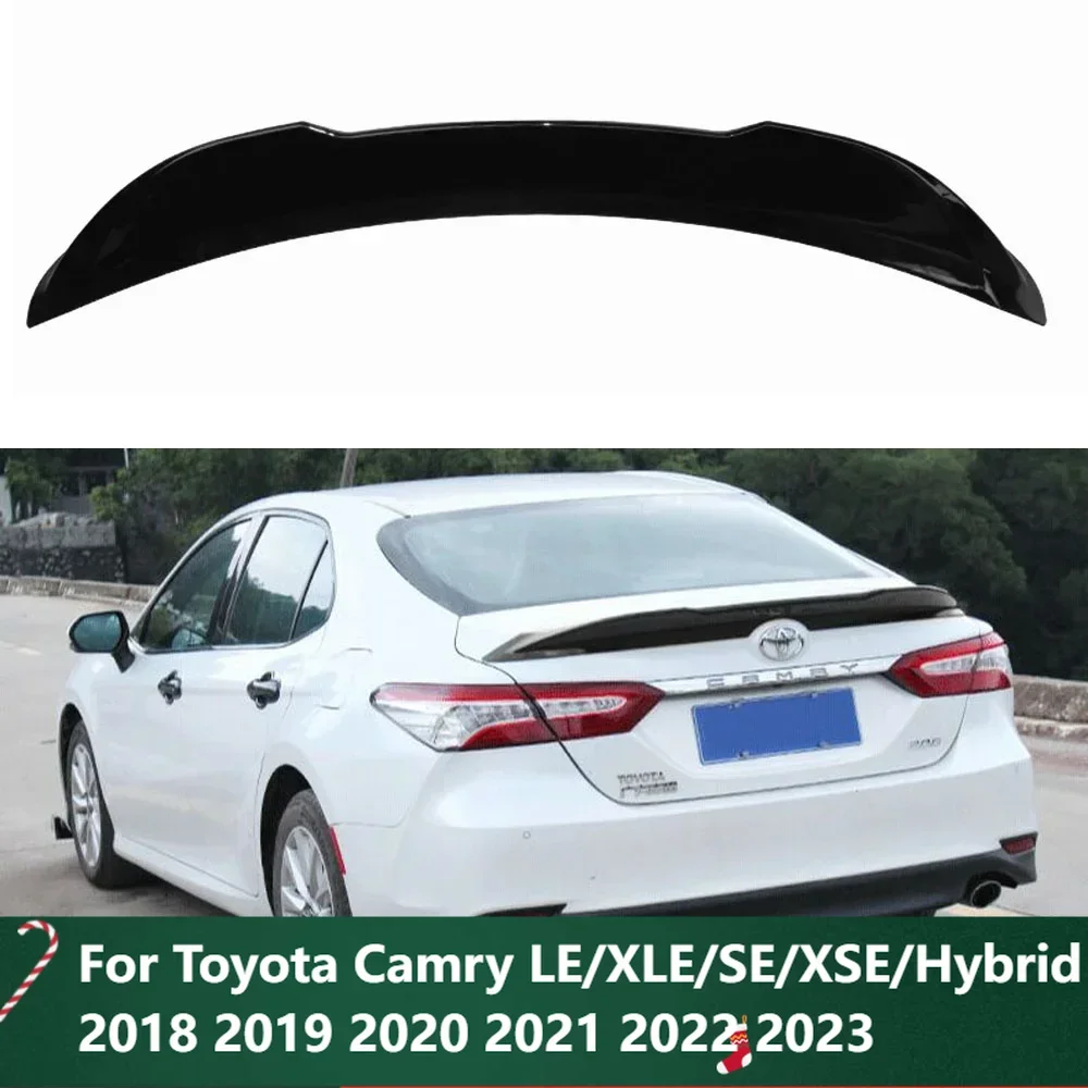 

New！Trunk Rear Spoiler Wing Lip Glossy Black Tail Splitter Lip For Toyota Camry LE/XLE/SE/XSE/Hybrid 2018 2019 2020 2021 2022 20