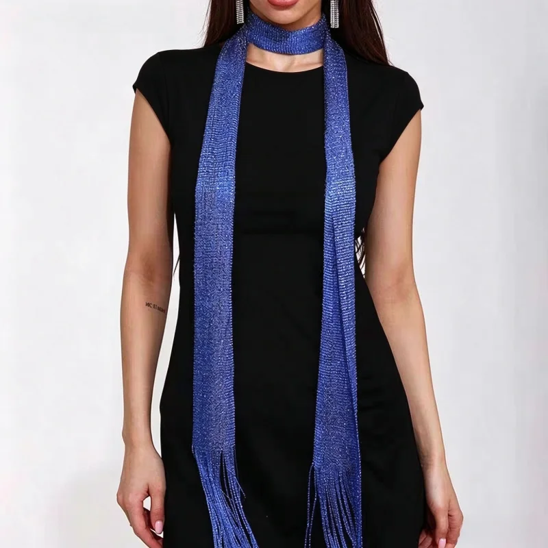 Tassel Fringe Trim - Mode discothèque crème solaire châle soie