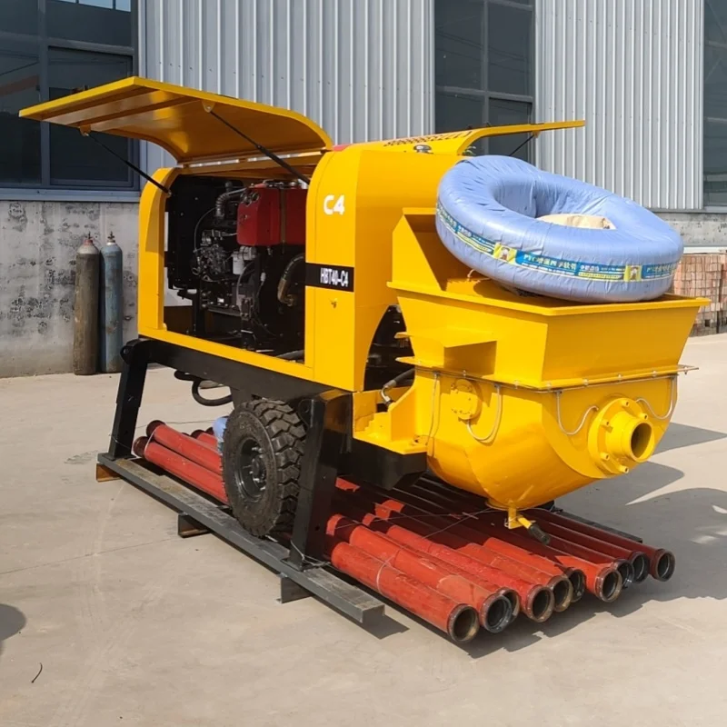Long Distance Diesel Concrete Delivery Unit 35m3h 150m Vertical and 500m Horizontal for Large Projects