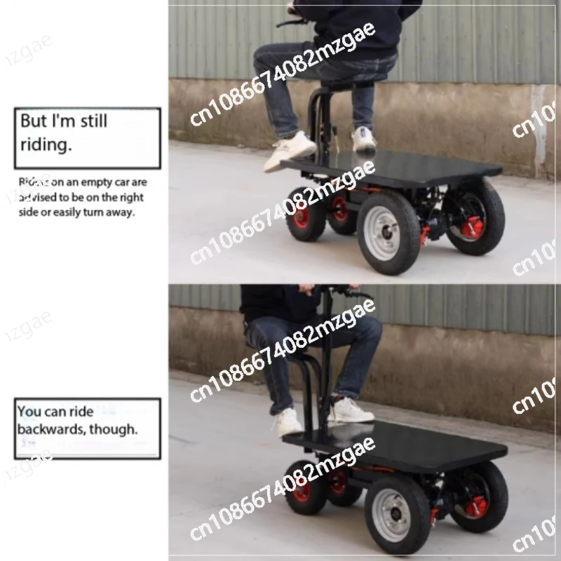 

Электрическая платформенная тележка, грузовой автомобиль для стройплощадок, для перевозки цемента и песка, складной четырехколесный аккумуляторный транспорт