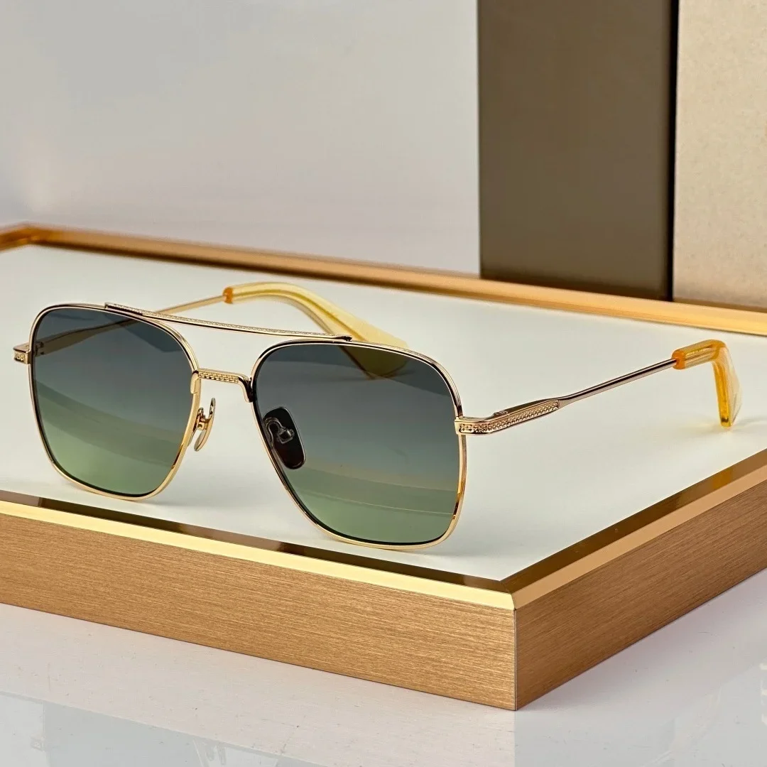 DT FLIGHT 007 57-16 Top Quality Men's Sunglasses for Women Retro Trend Luxury Titanium UV400 Designer Sunglasses with Box