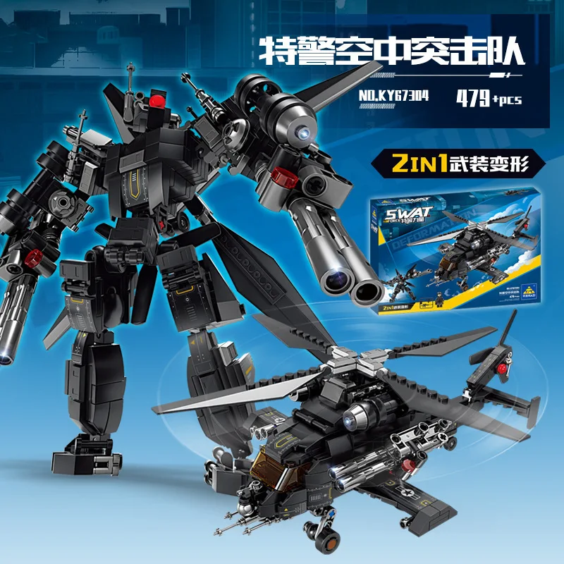 

67304 Special Police Air Assault Team Explosion-proof Armored Vehicle Children's educational building Block toy
