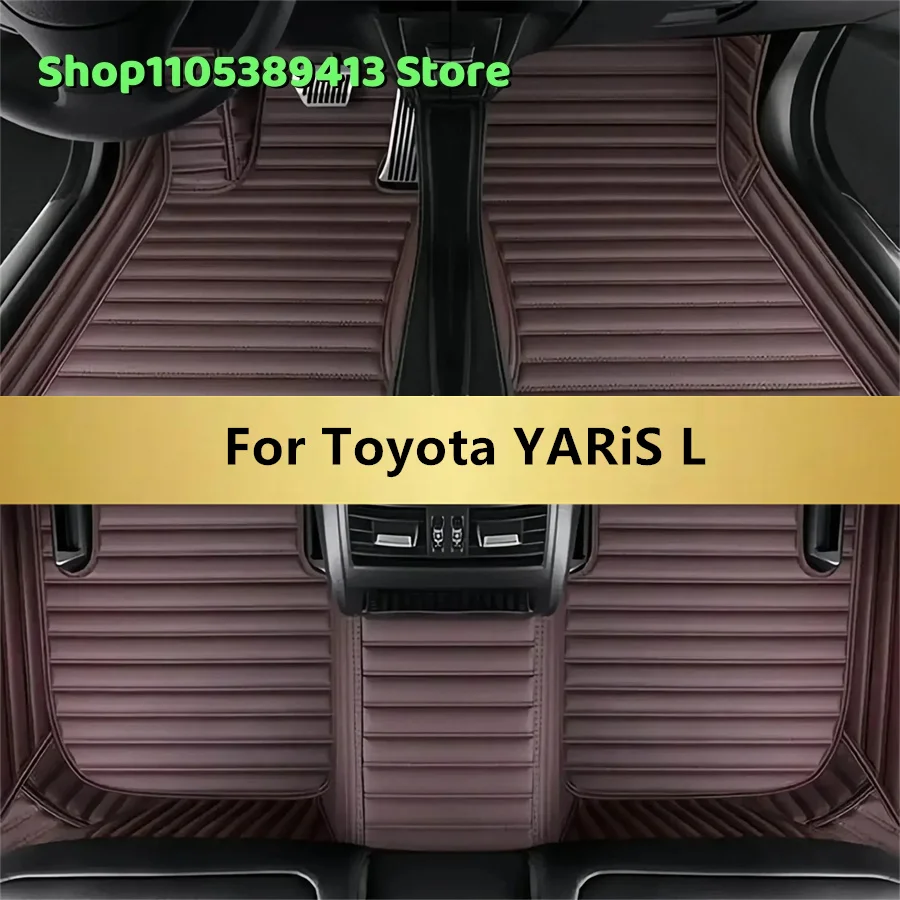 Artificial Leather Custom Car Floor Mats For Toyota YARiS L 2022 2021 2020 2019 2018 2017 Car Mat  Mats Carpets Auto
