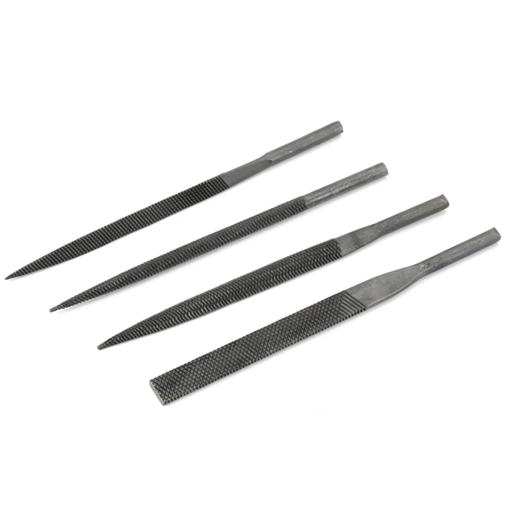 

4pcs Pneumatic File Blades Flat/round/semi-circle/triangle File 5*125mm For Deburring Carving Pneumatic Tool Accessories