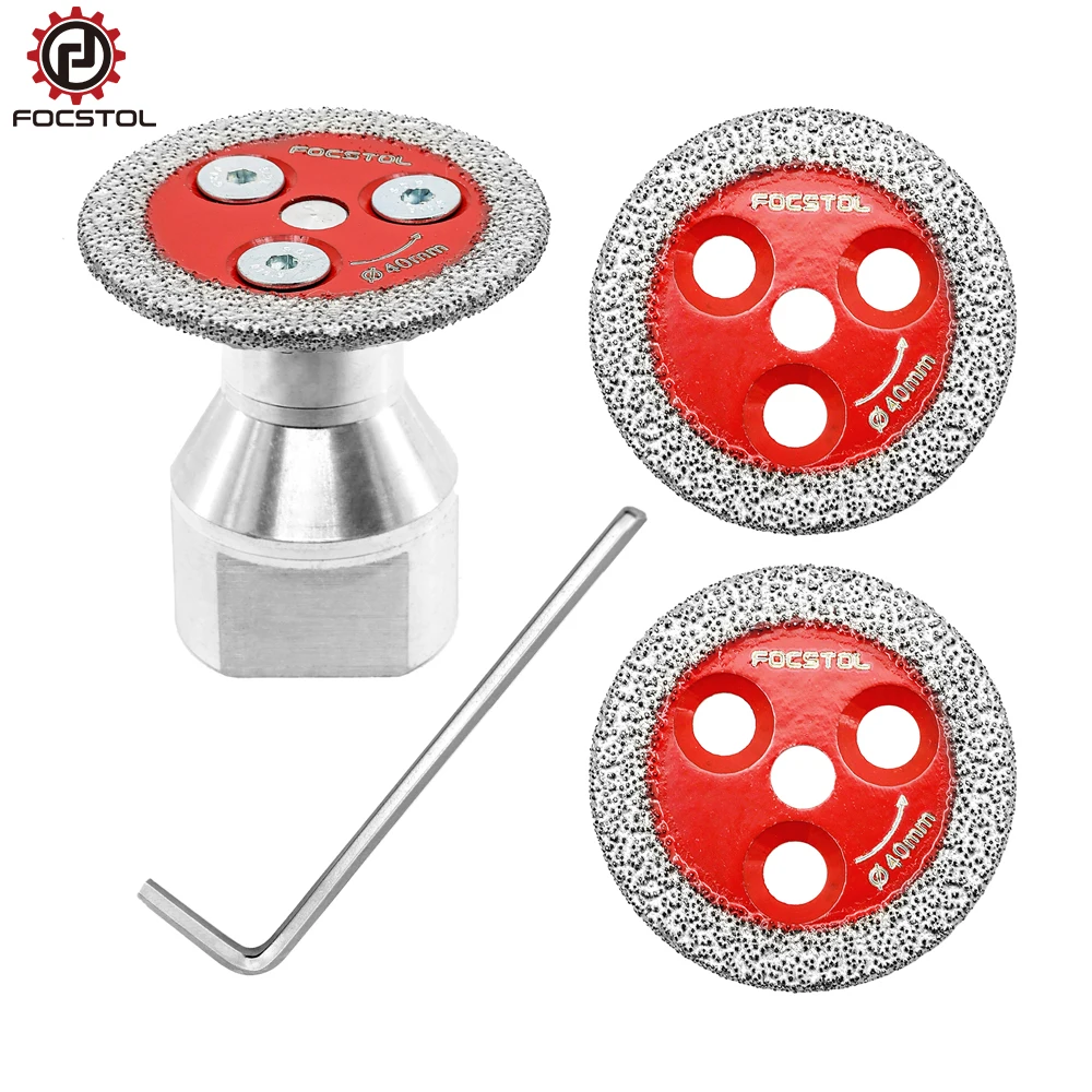 

FOCSTOL 5pcs Diamond Cutting Disc Glass Jade Crystal Tile Marble Saw Blade Brazed Glass Engraving Mini Saw Blade M14