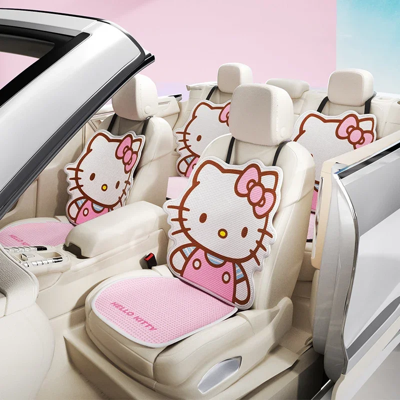 

Sanrio Car Seat Cushion Waist Pad Seat Protective Pad Four Seasons General Car Cushion Cartoon Hello Kitty Women's Car Gift