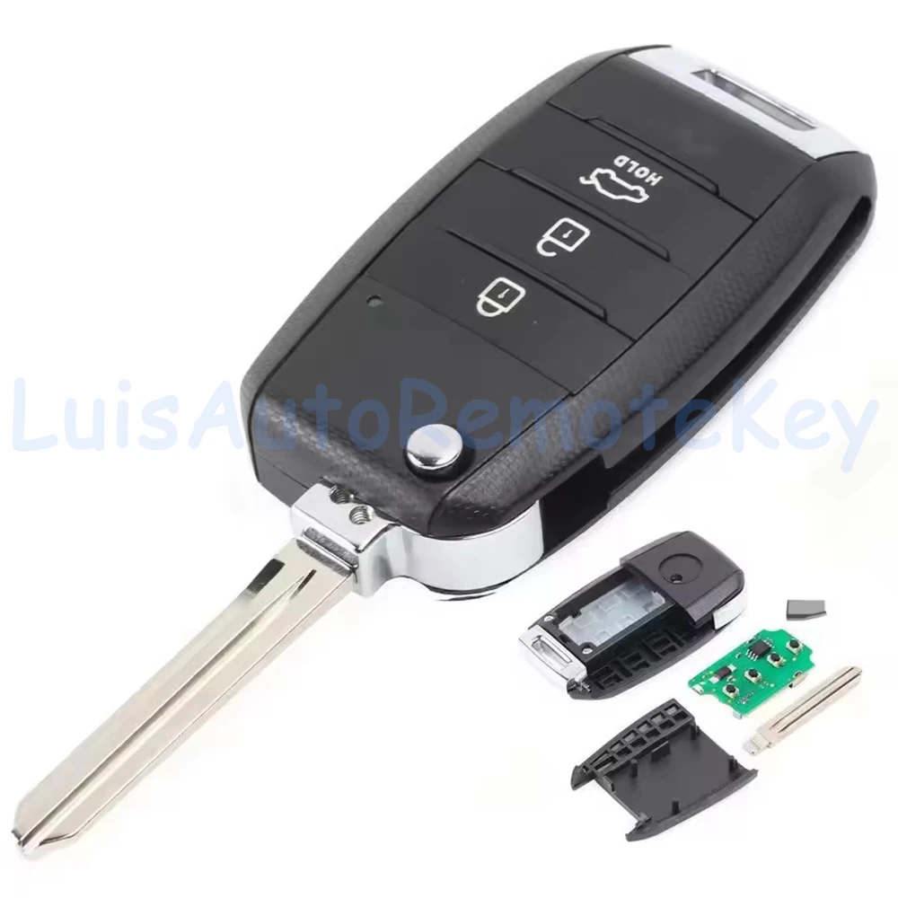3 Buttons Upgraded Flip Remote Car Key Fob 433MHz 4D60 Chip Replacement for KIA Sportage 2016 2017 2018 P/N: 95430-D9200 5