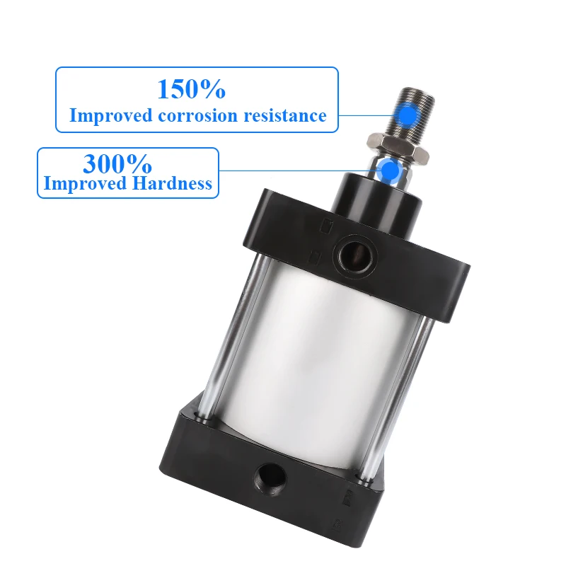 Imagem -05 - Cilindros de ar Padrão Grande Bore Cilindro Pneumático do Pistão Dupla Ação sc 25 a 800 1000 mm Curso Sc160 200 mm