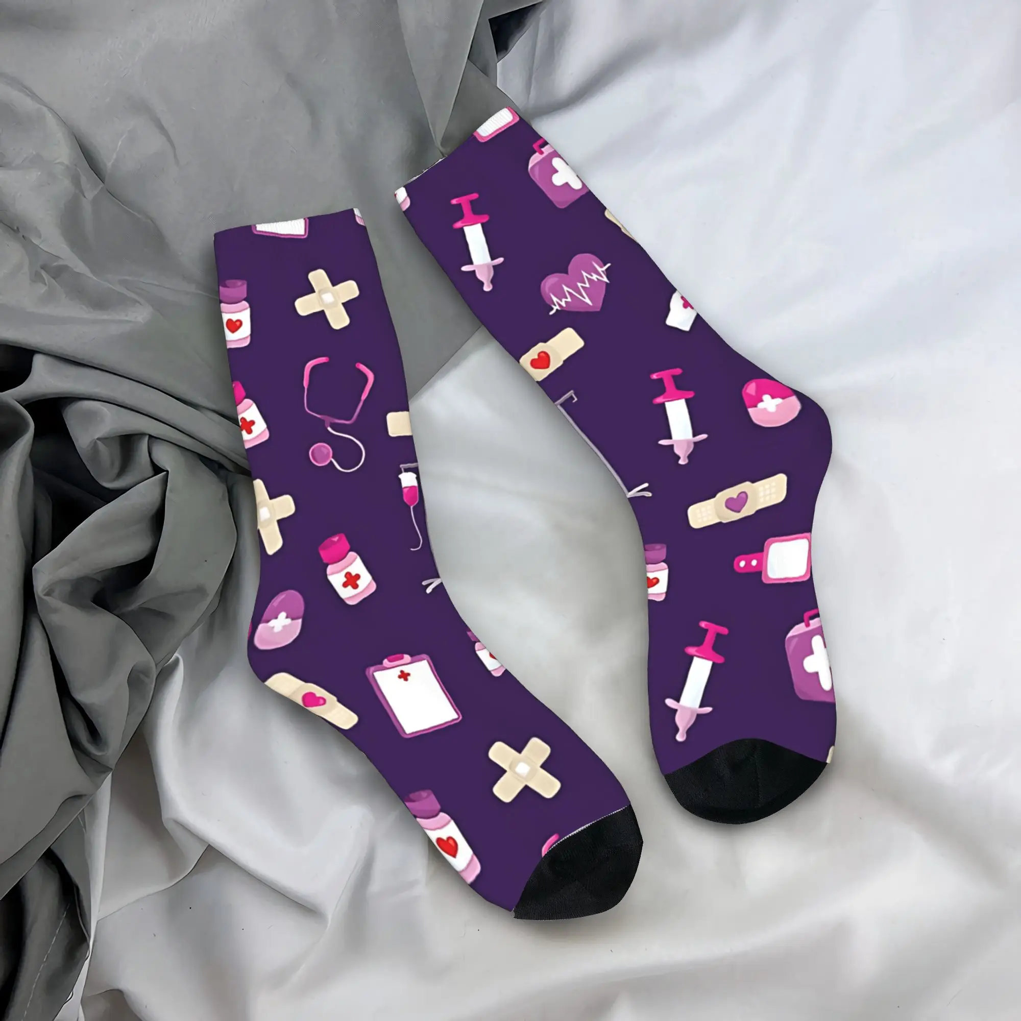 

Cute Hospital Medical Gift for nurses Stockings Elegant Socks Couple Medium Soft Socks Autumn Running Custom Non Slip Socks
