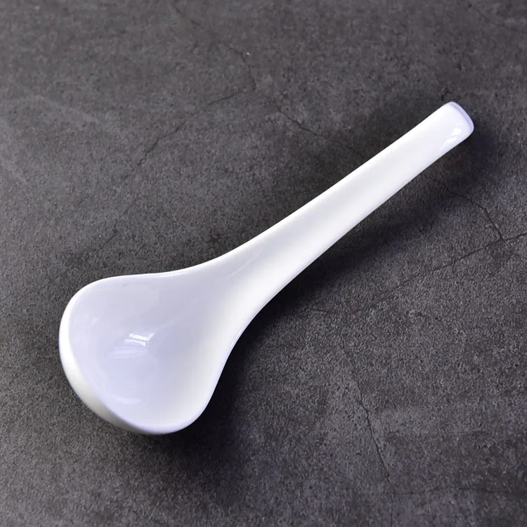 Pure White Ceramic Mi Spoon Creative Department Store Printed Text And Image Gift Swan Bone Porcelain